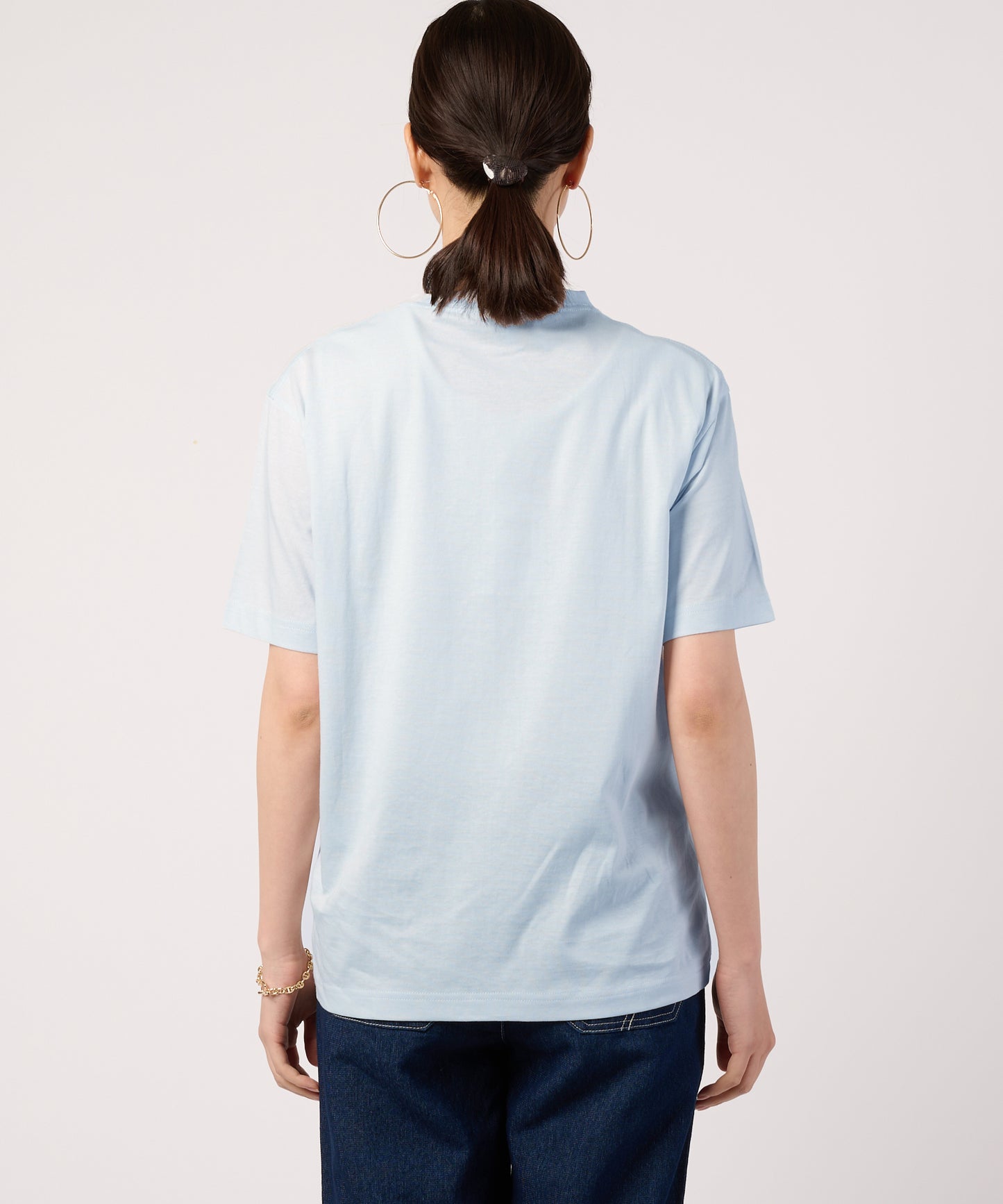 【汗ジミ防止】シェア　サガラ刺繍ロゴTシャツ