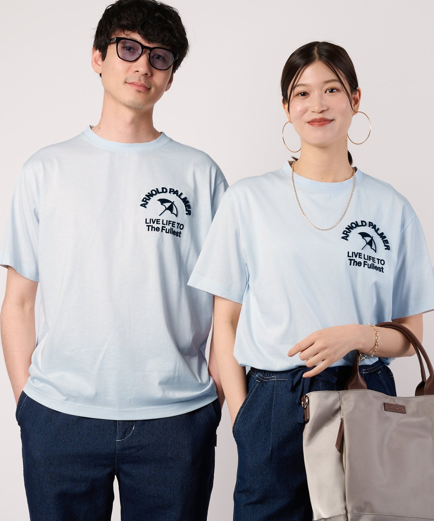 【汗ジミ防止】シェア　サガラ刺繍ロゴTシャツ
