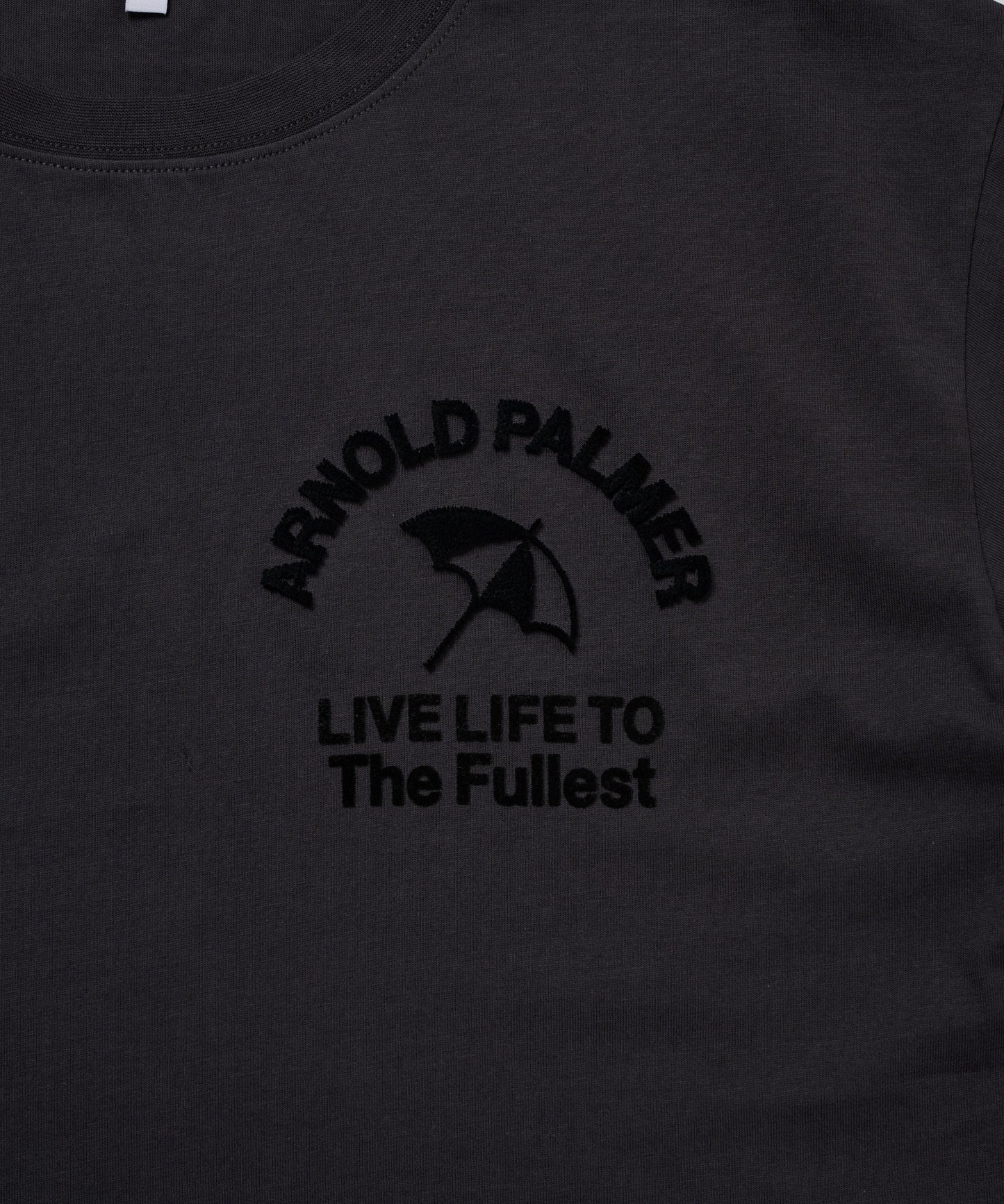 【汗ジミ防止】シェア　サガラ刺繍ロゴTシャツ