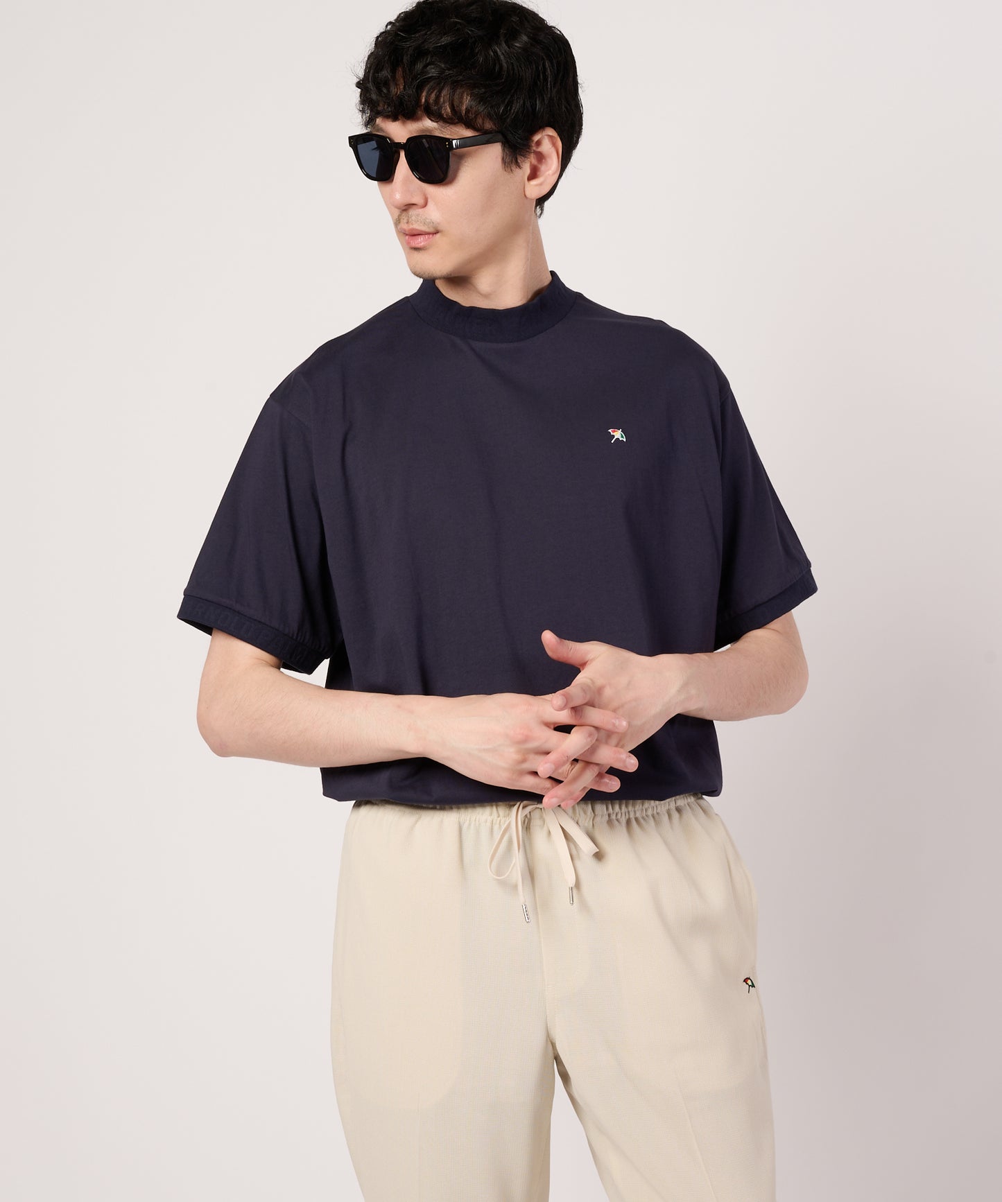 【汗ジミ防止】シェア　エンボスロゴTシャツ