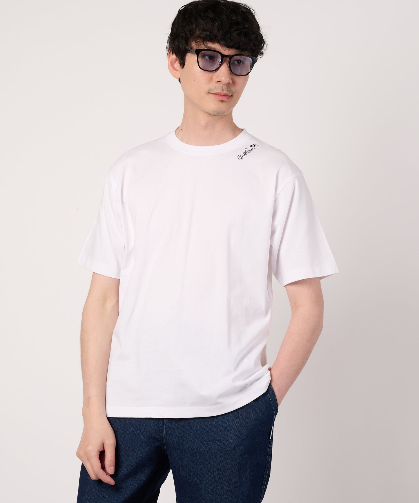 シェア　リゾート柄ボックスロゴTシャツ
