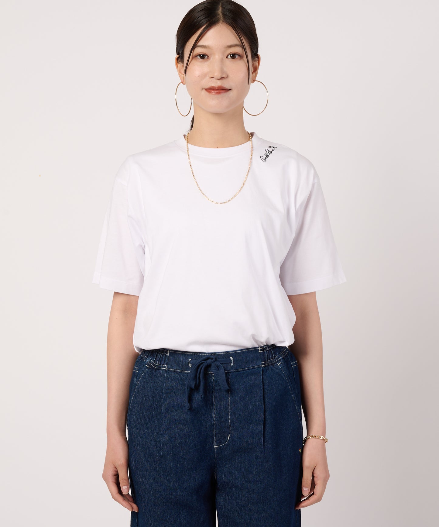シェア　リゾート柄ボックスロゴTシャツ