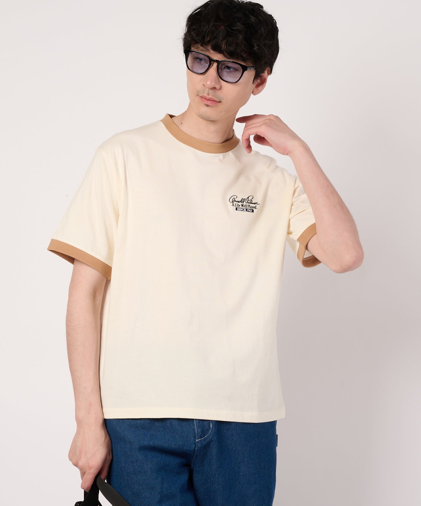 シェア　アソートグラフィック　リンガーTシャツ