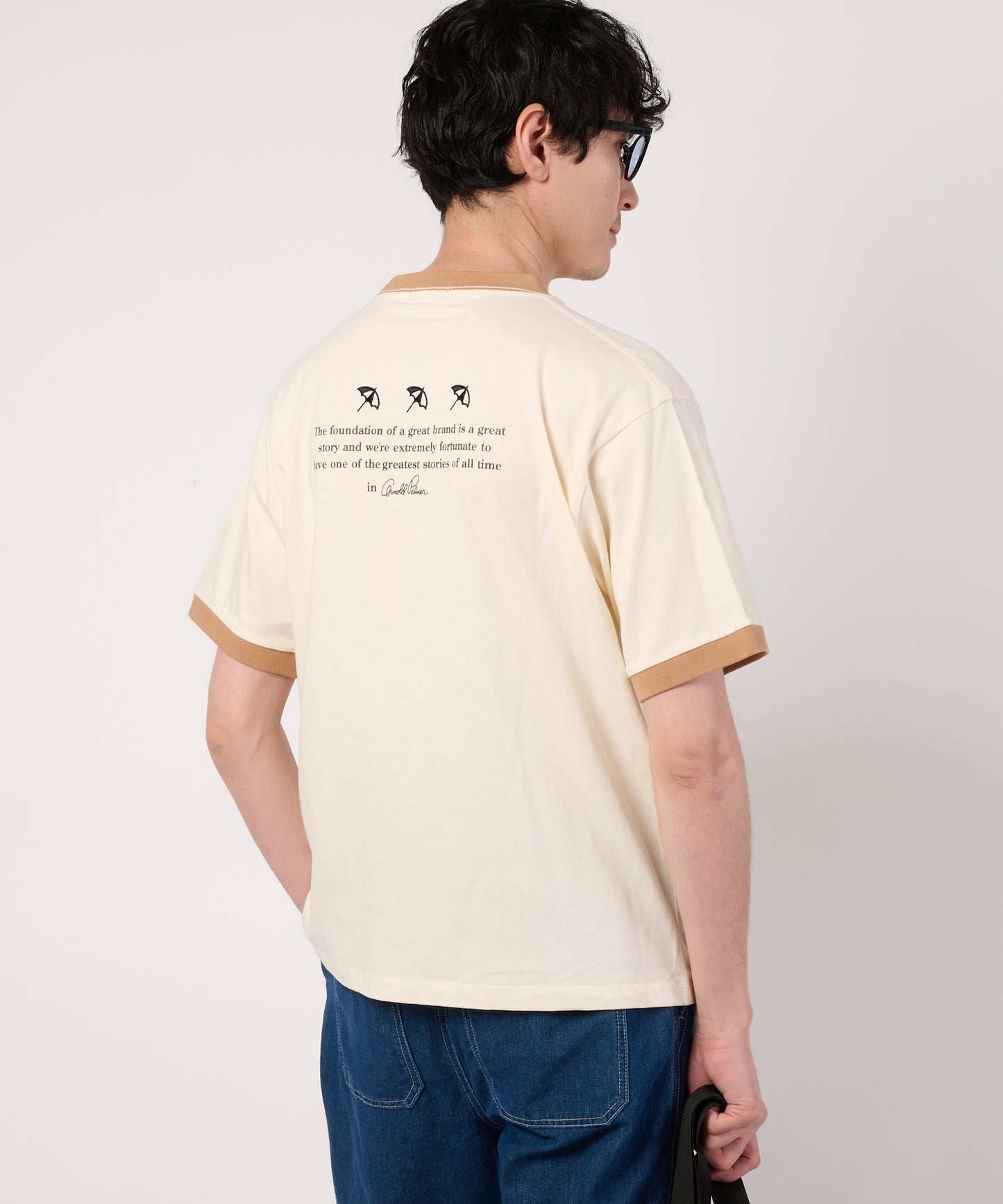 シェア　アソートグラフィック　リンガーTシャツ