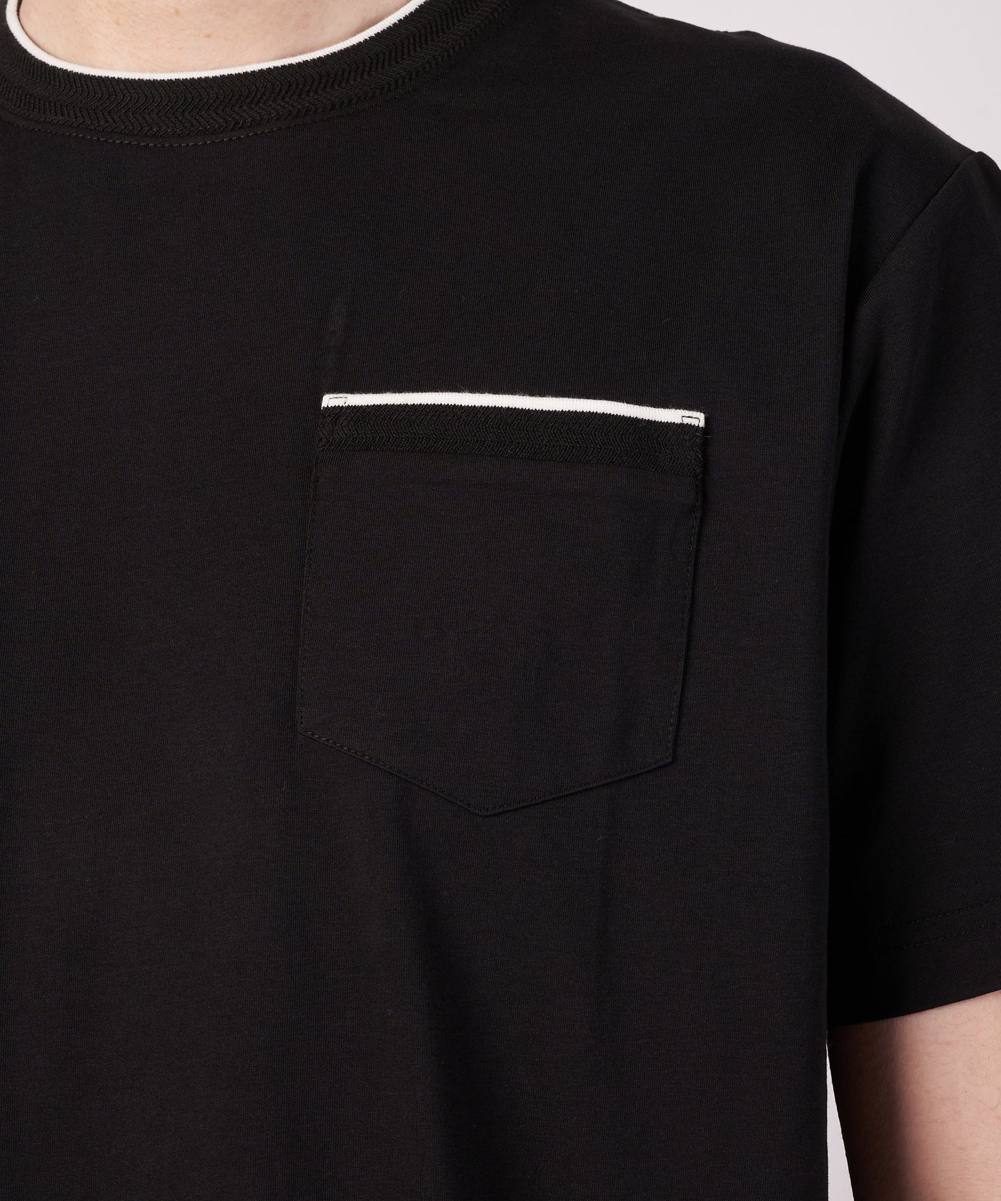 プレーティング 天竺 ジャガードリブ Tシャツ