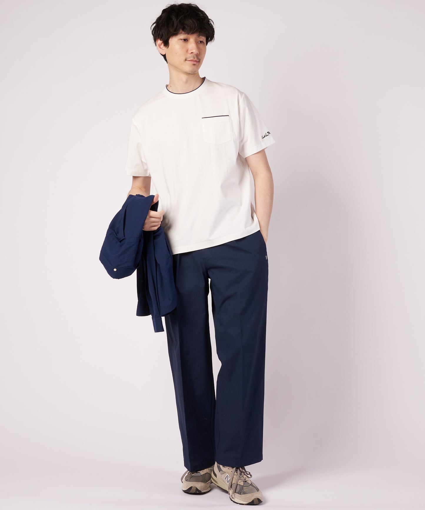 プレーティング 天竺 ジャガードリブ Tシャツ
