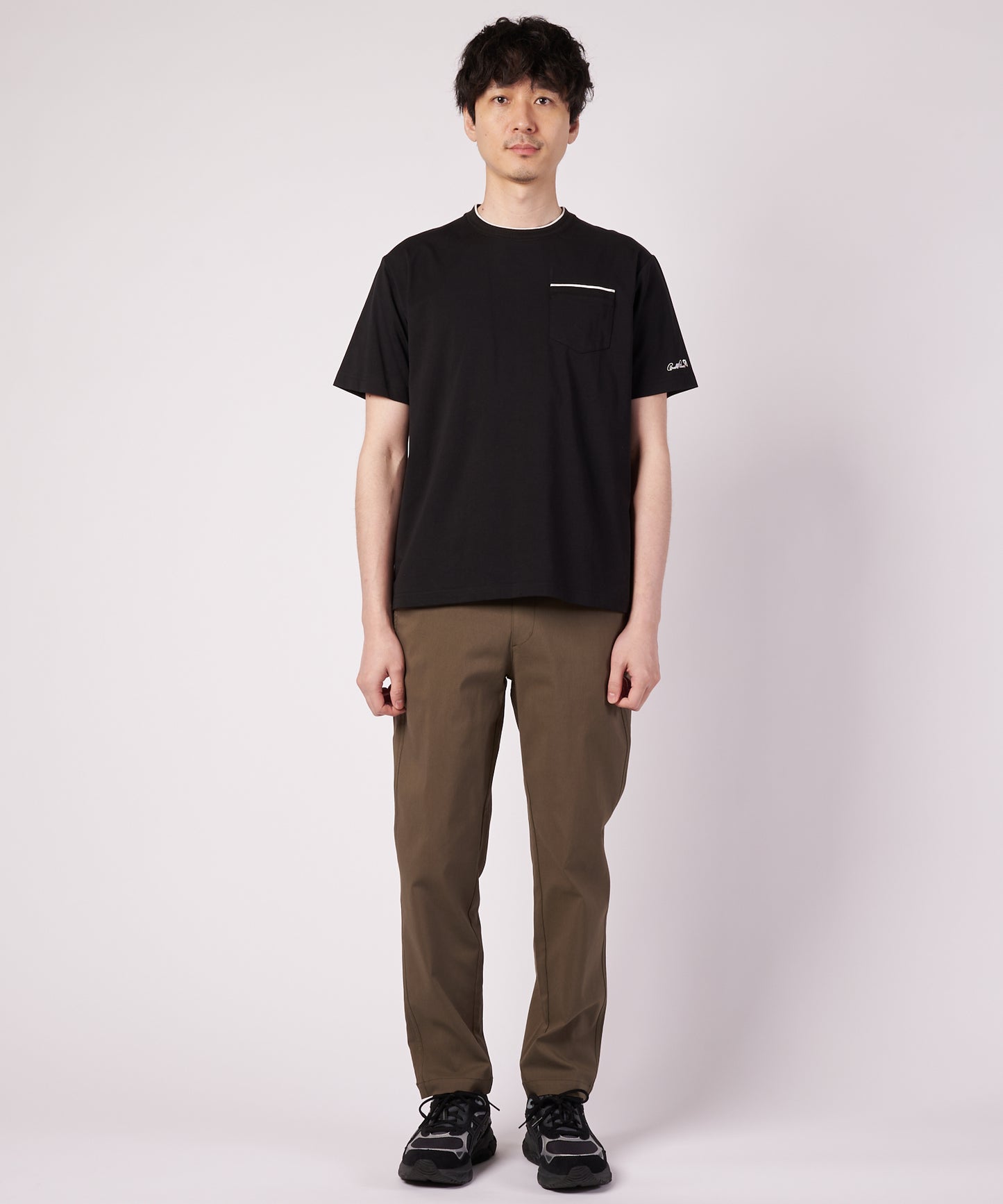 プレーティング 天竺 ジャガードリブ Tシャツ