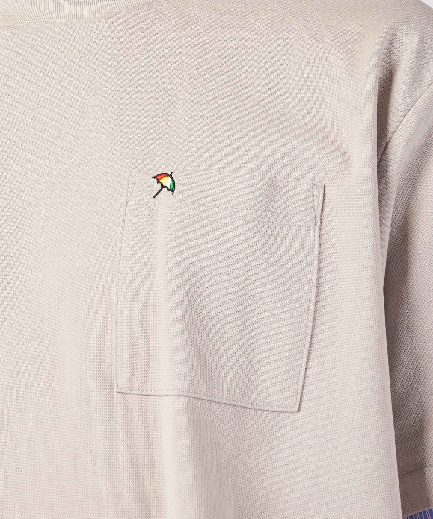 ミラノリブ 布帛レイヤード Tシャツ