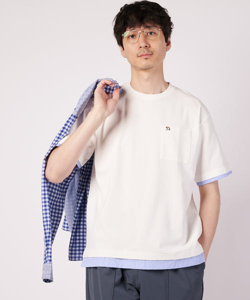 アーノルド パーマー(Arnold Palmer)ミラノリブ 布帛レイヤード Tシャツ