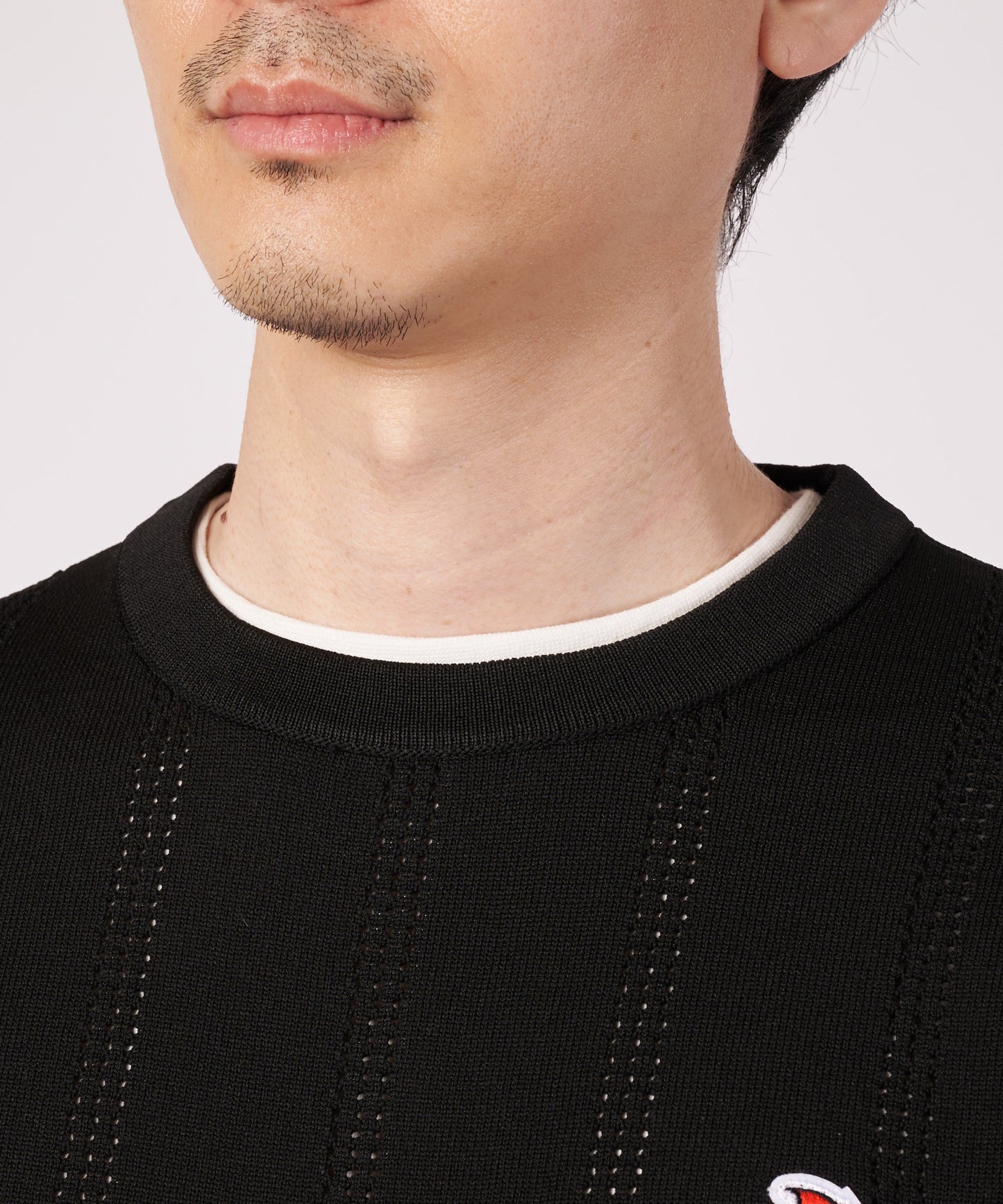 アイレットニット プルオーバー + Tシャツ セット