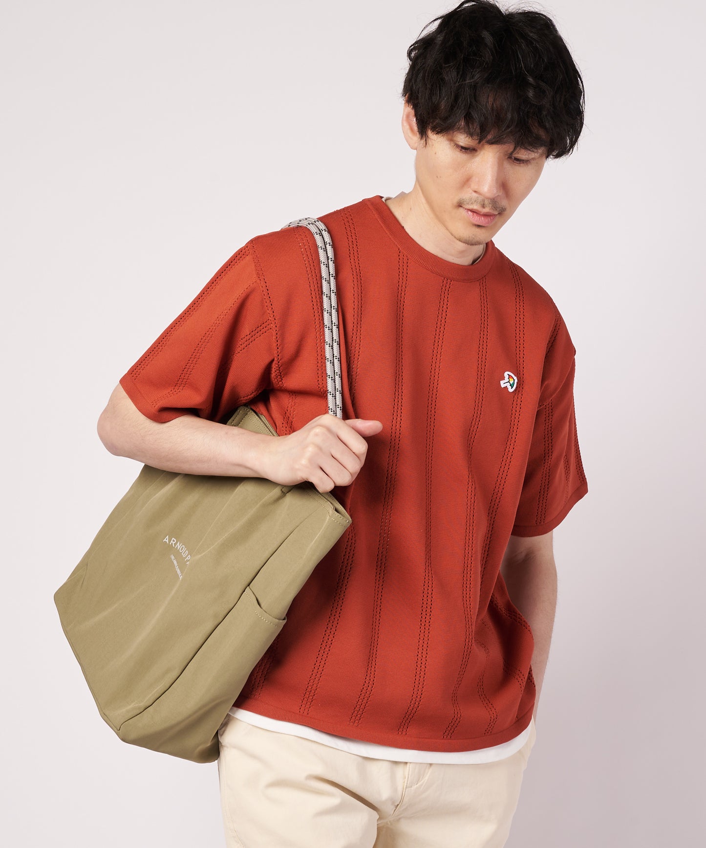 アイレットニット プルオーバー + Tシャツ セット
