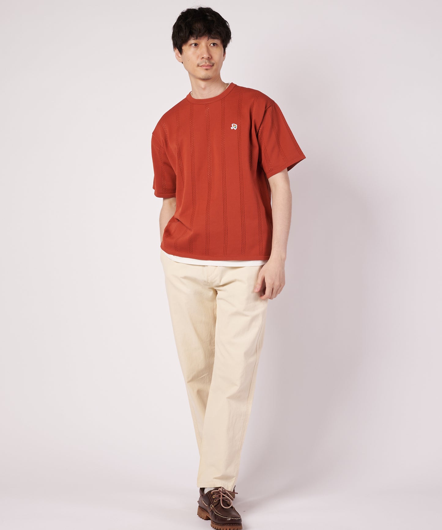 アイレットニット プルオーバー + Tシャツ セット