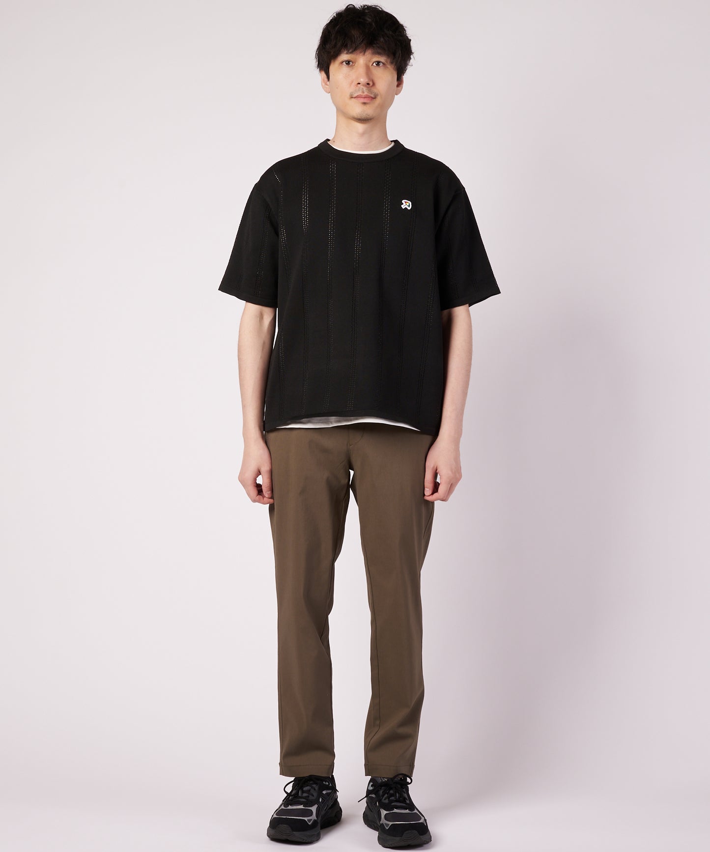 アイレットニット プルオーバー + Tシャツ セット
