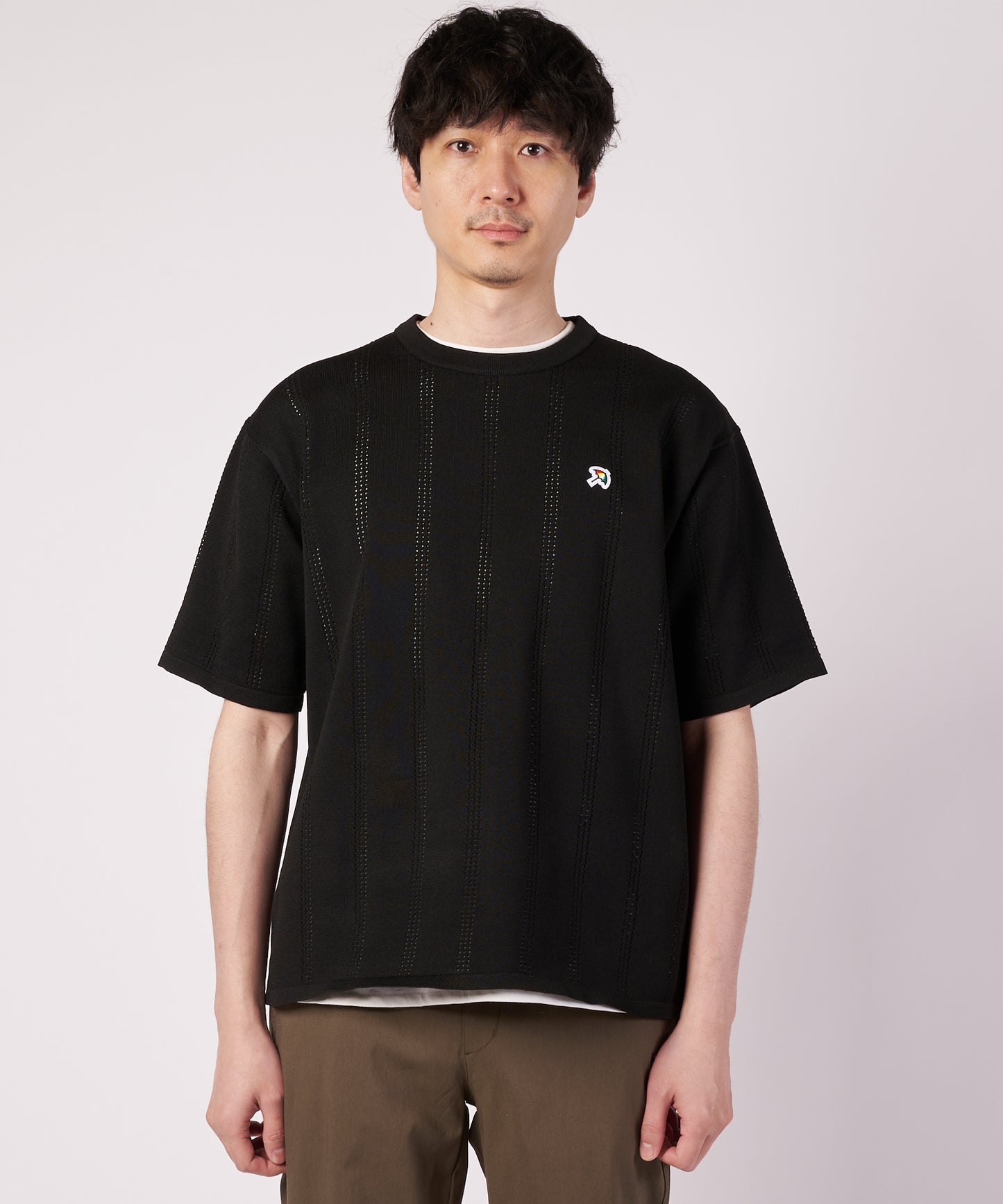 アイレットニット プルオーバー + Tシャツ セット
