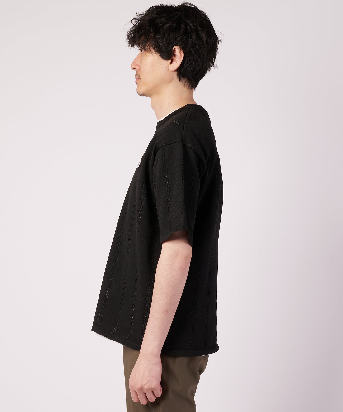アイレットニット プルオーバー + Tシャツ セット