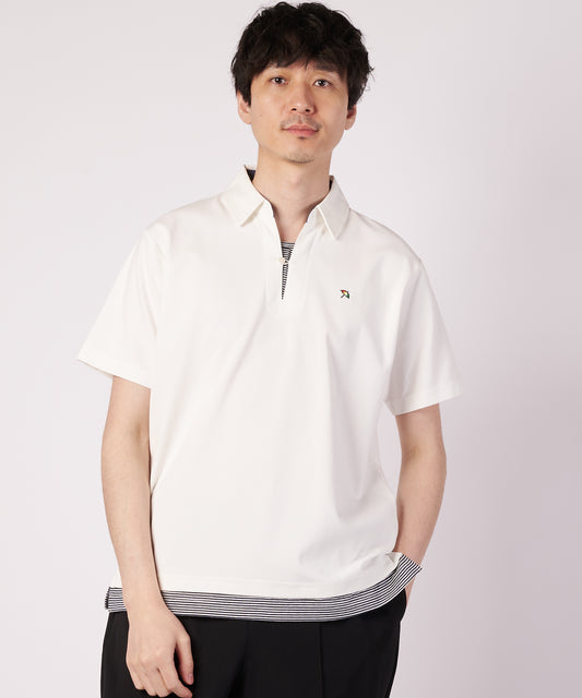 Arnold Palmer　 ミラノリブ フェイクレイヤード ポロシャツ