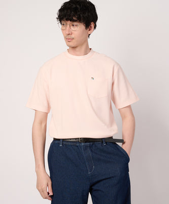 ハニカムボーダー　ジャガードリブTシャツ