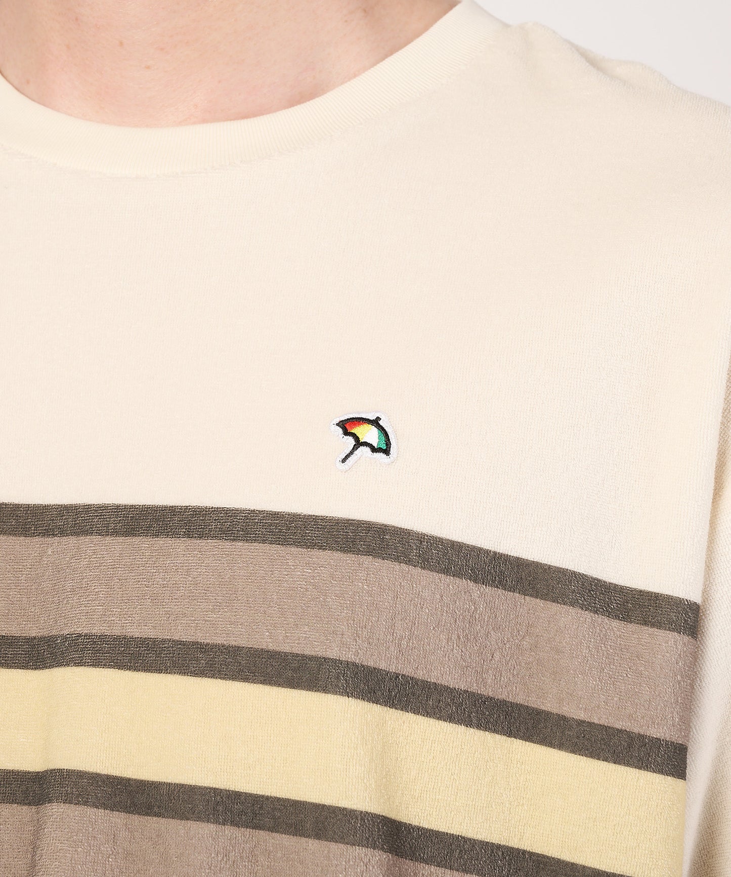 パイルパネルボーダーTシャツ