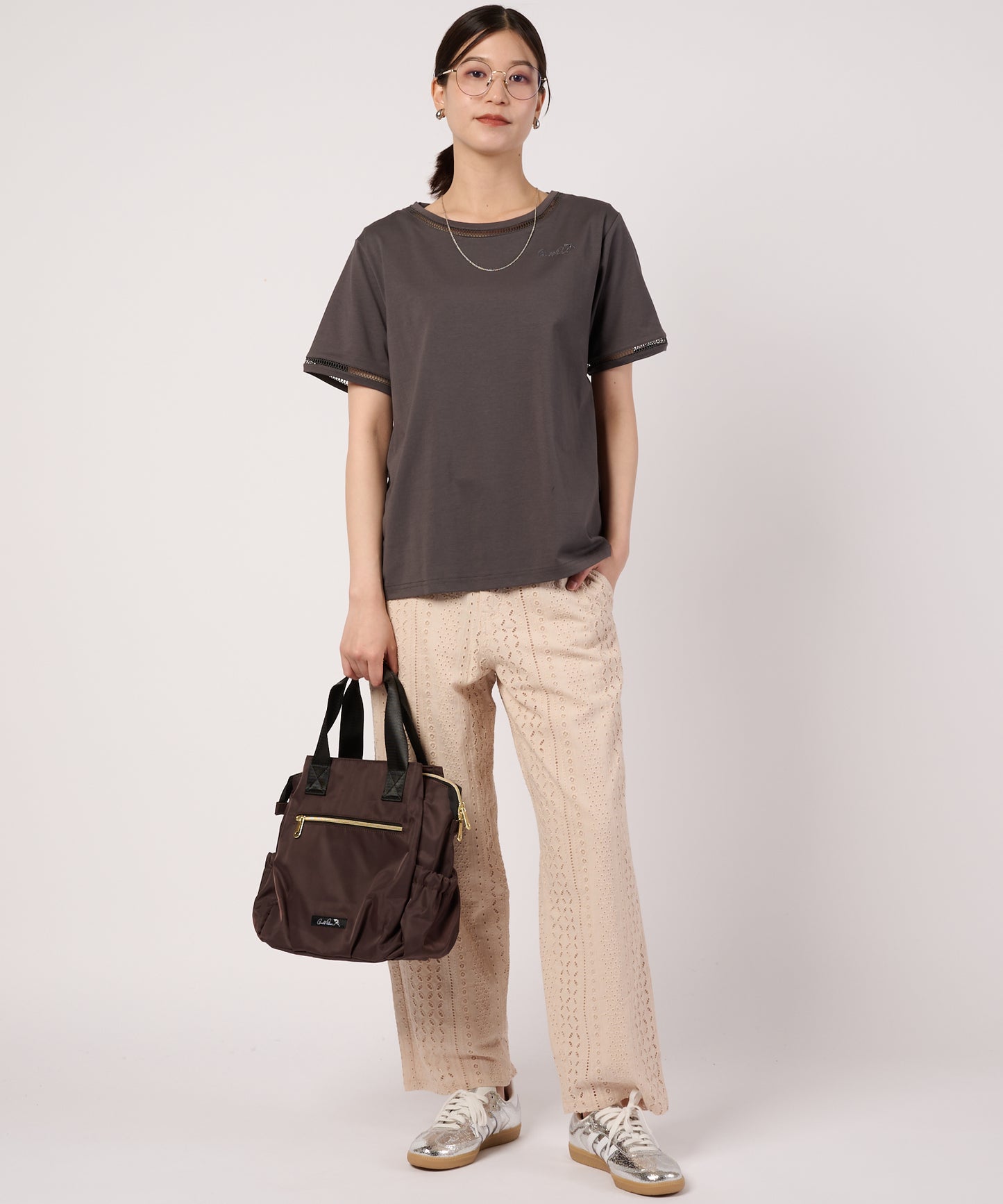 はしごレーストリム　半袖Tシャツ