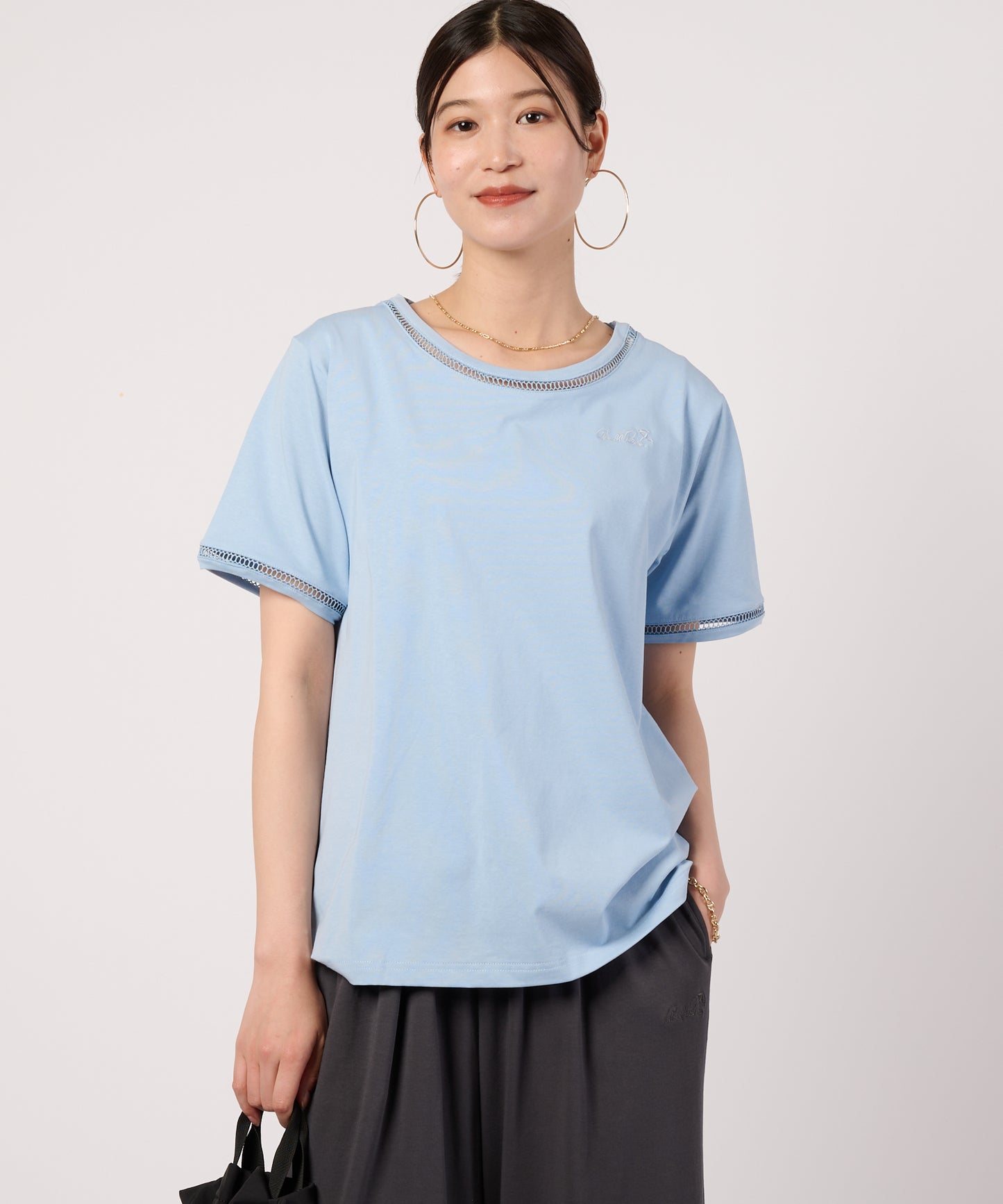 はしごレーストリム　半袖Tシャツ