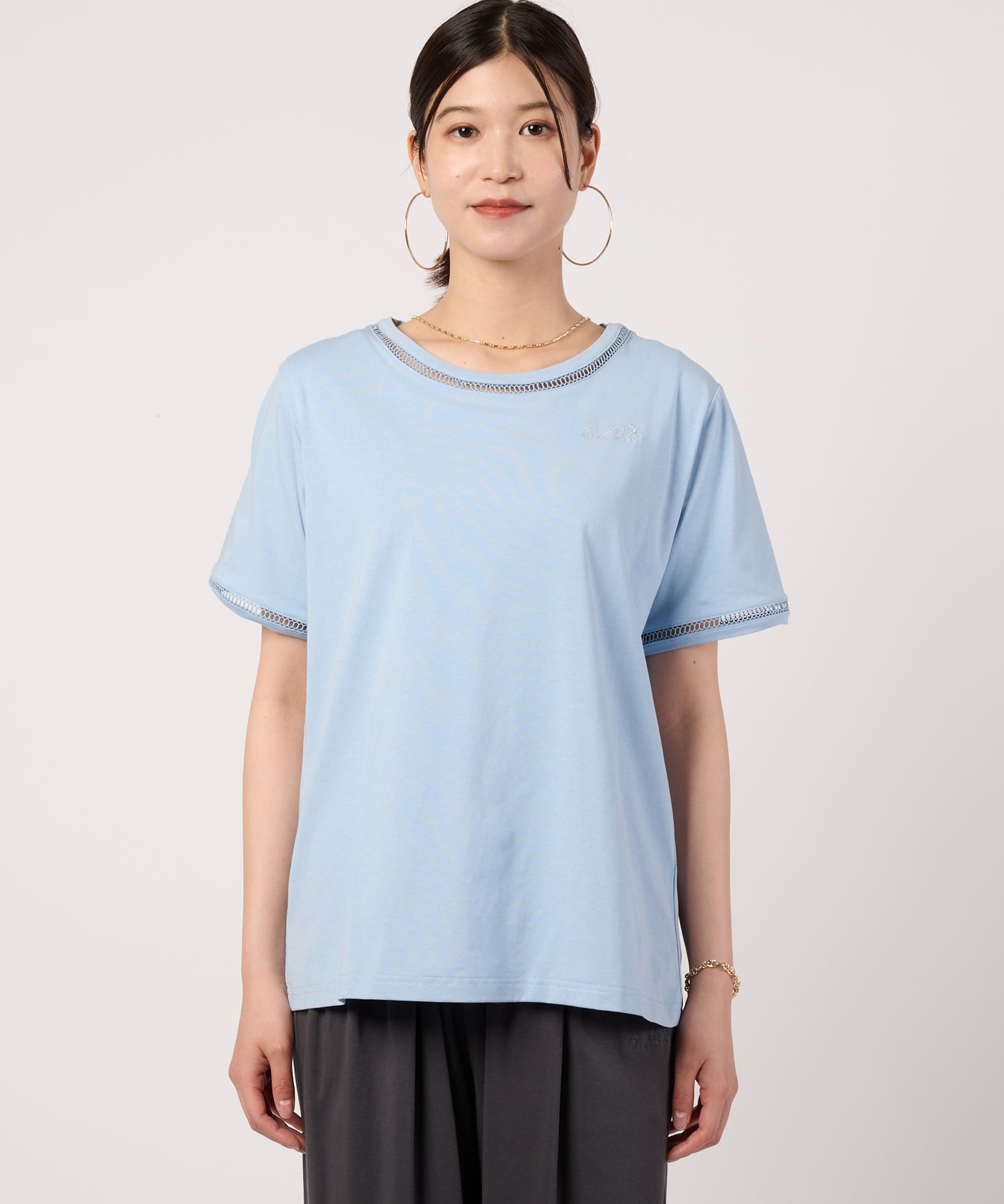 はしごレーストリム　半袖Tシャツ