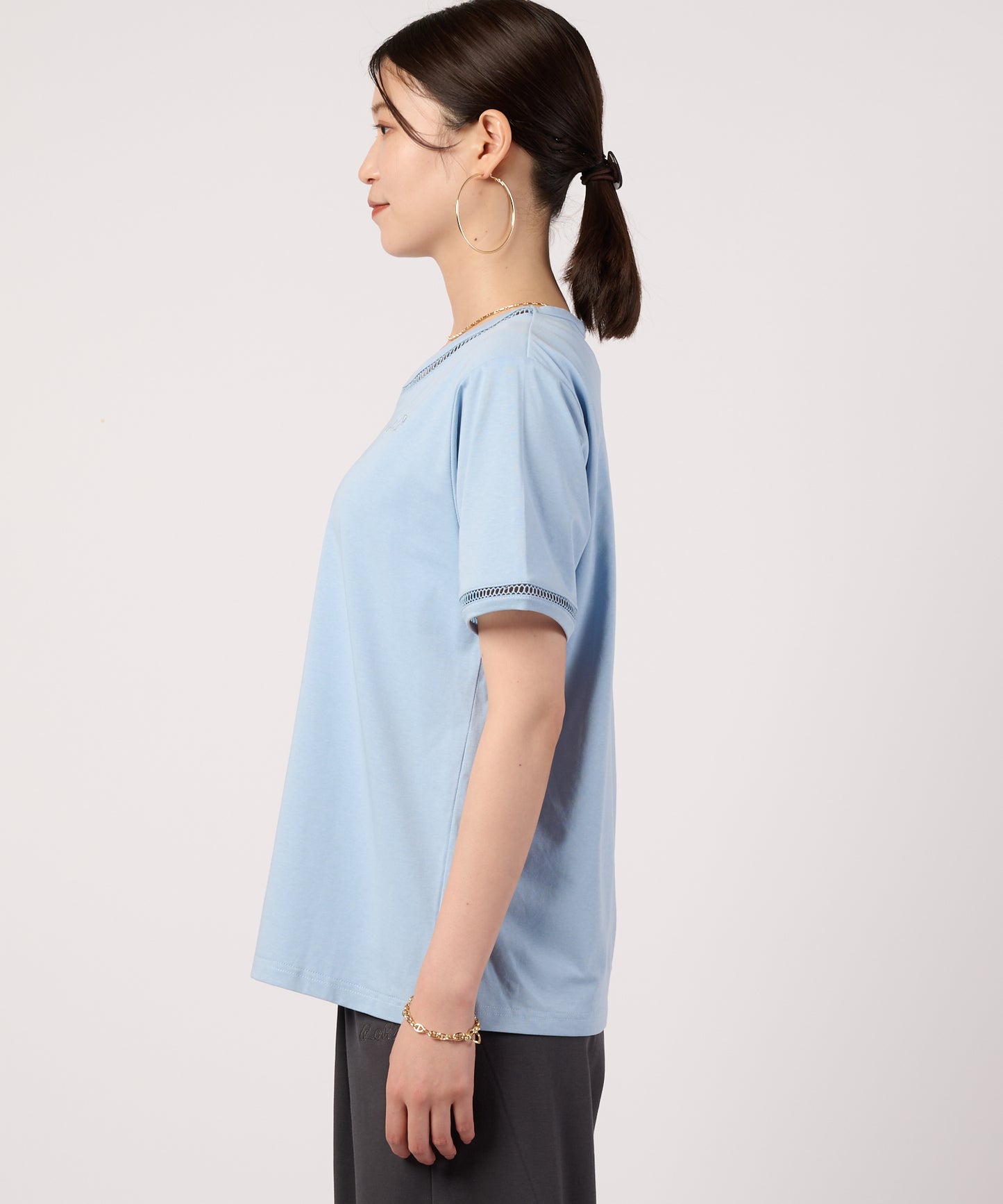 はしごレーストリム　半袖Tシャツ