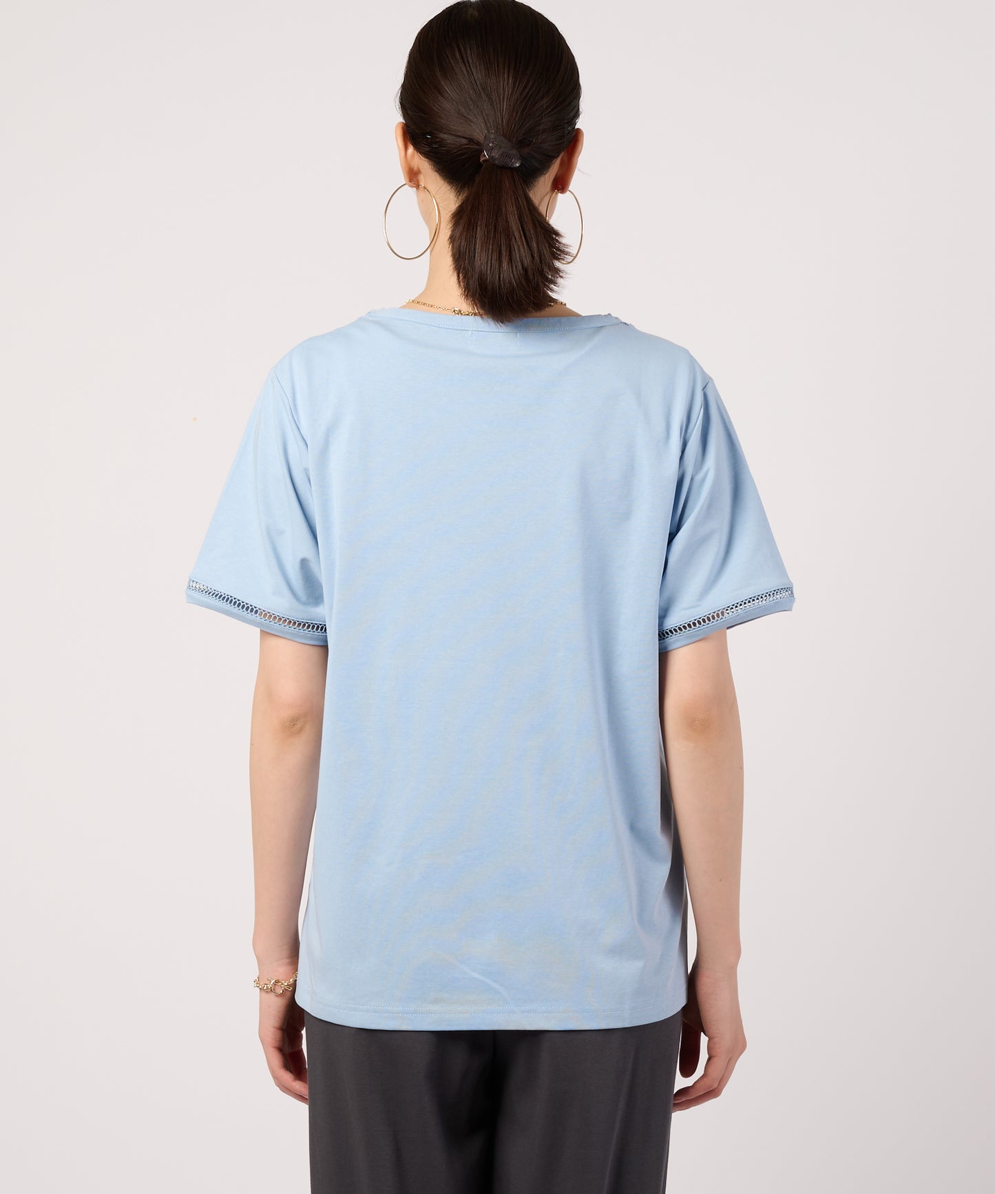はしごレーストリム　半袖Tシャツ