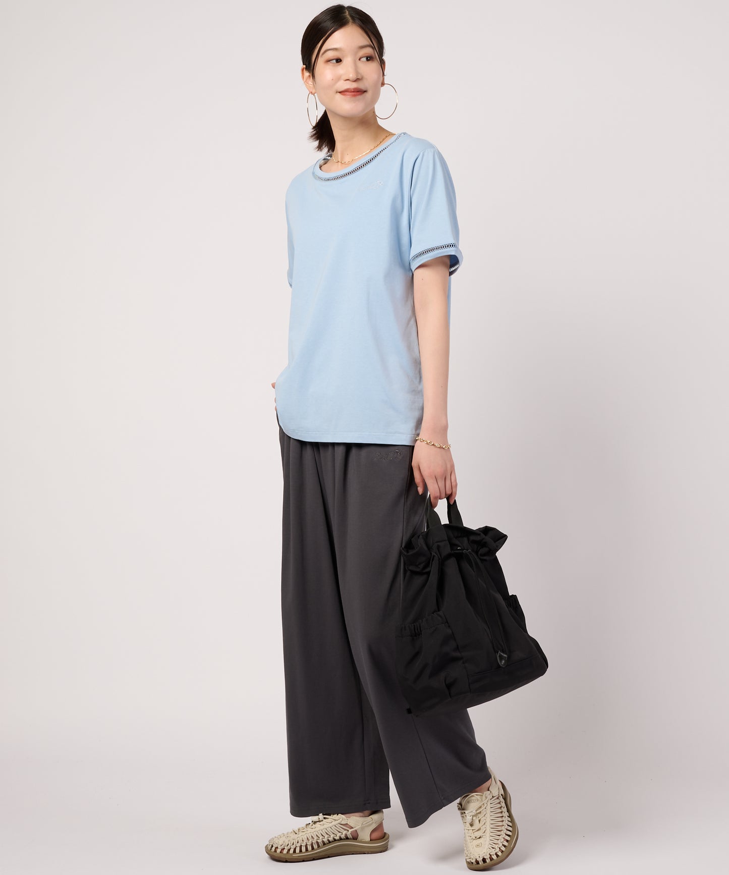 はしごレーストリム　半袖Tシャツ