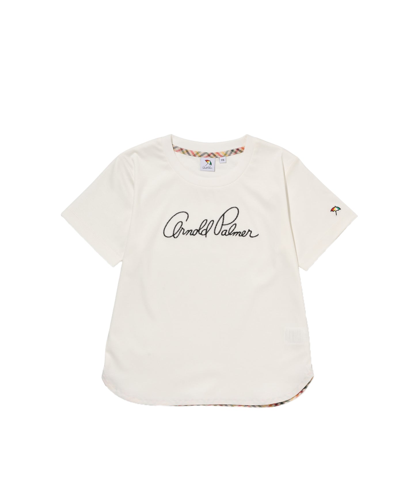 ハンドメイド刺繍ラウンドヘムTシャツ【キッズ】
