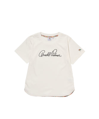 ハンドメイド刺繍ラウンドヘムTシャツ【キッズ】