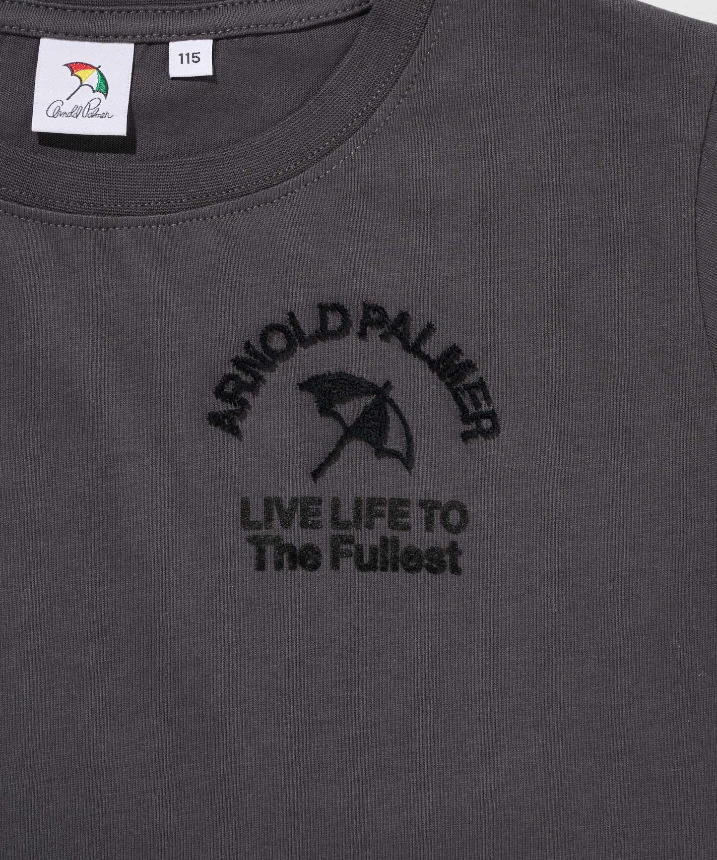【汗ジミ防止】シェア　サガラ刺繍ロゴTシャツ【キッズ】