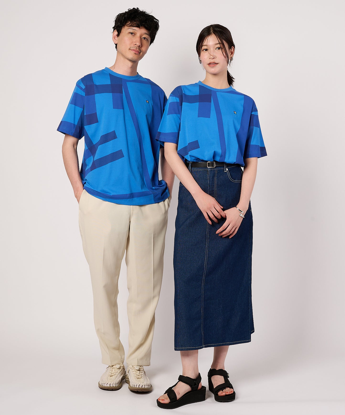 シェア　ランダムチェックTシャツ