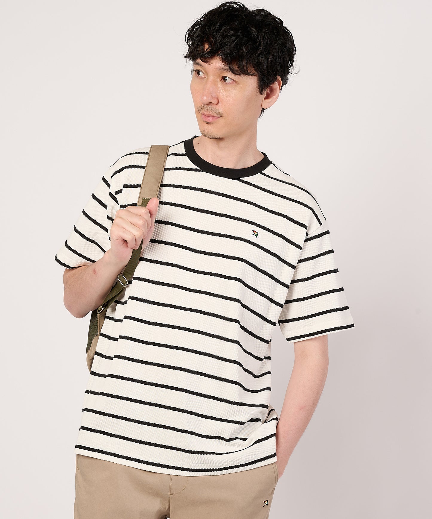 カノコボーダー　クルーネックTシャツ