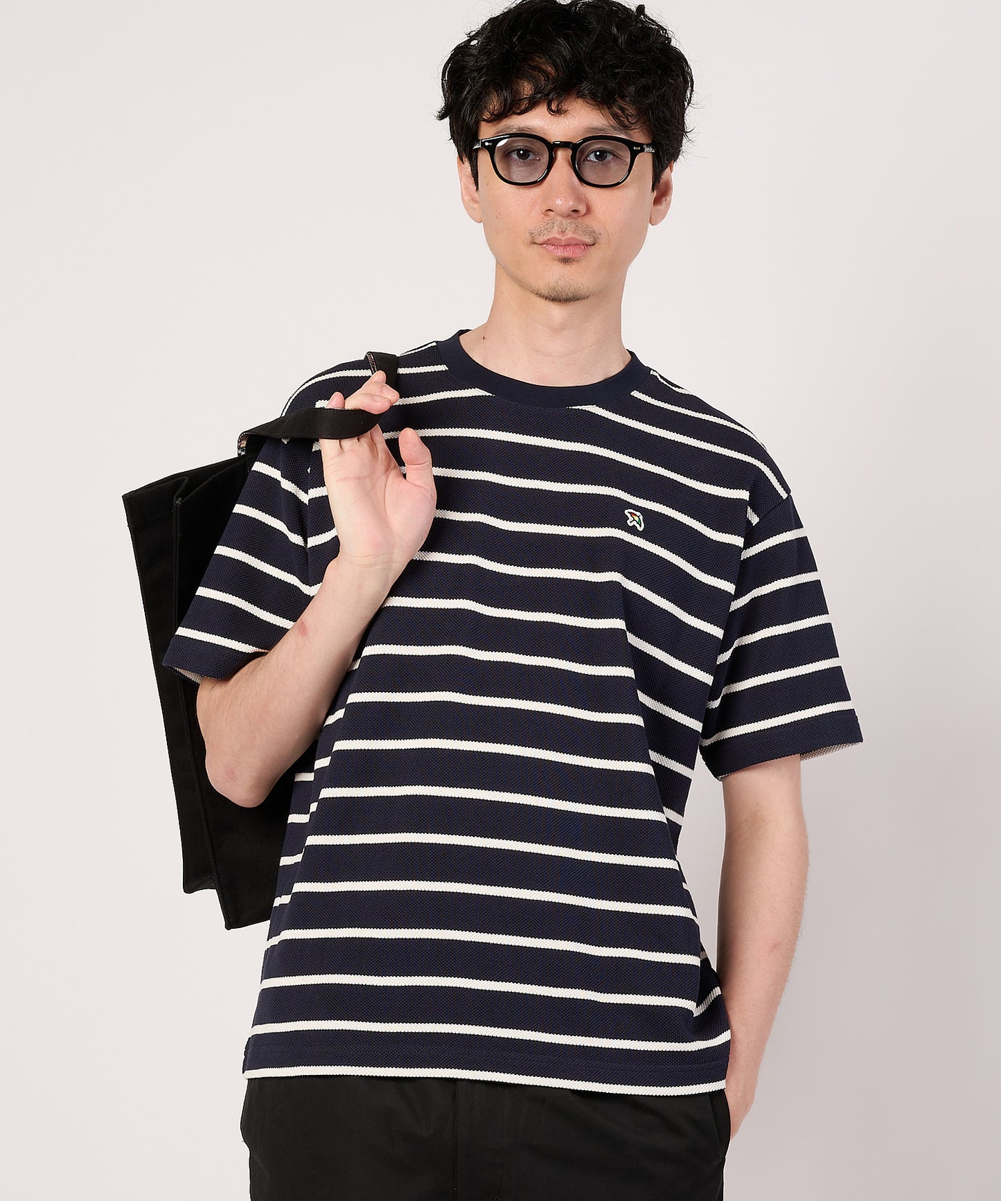 カノコボーダー　クルーネックTシャツ
