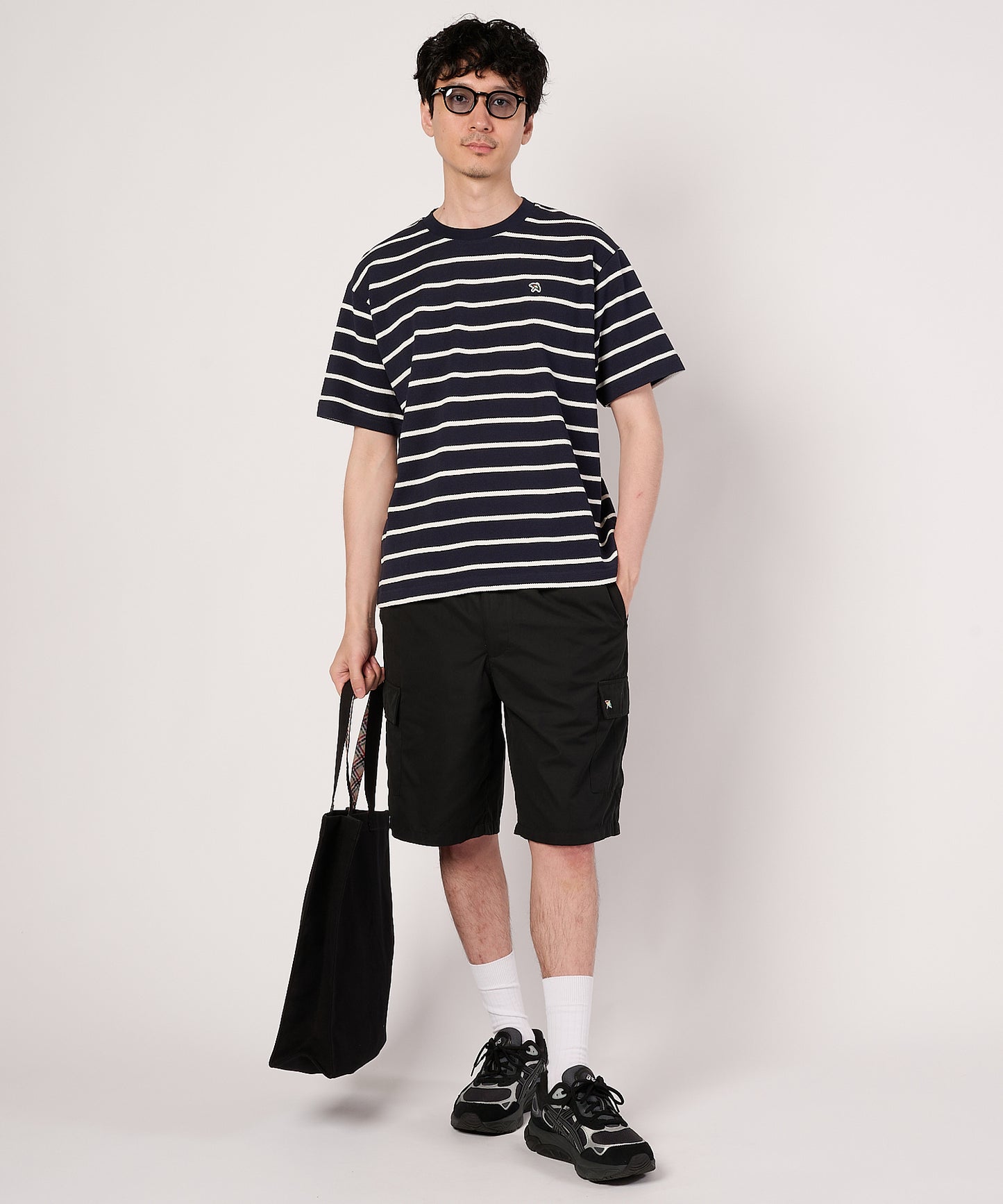カノコボーダー　クルーネックTシャツ