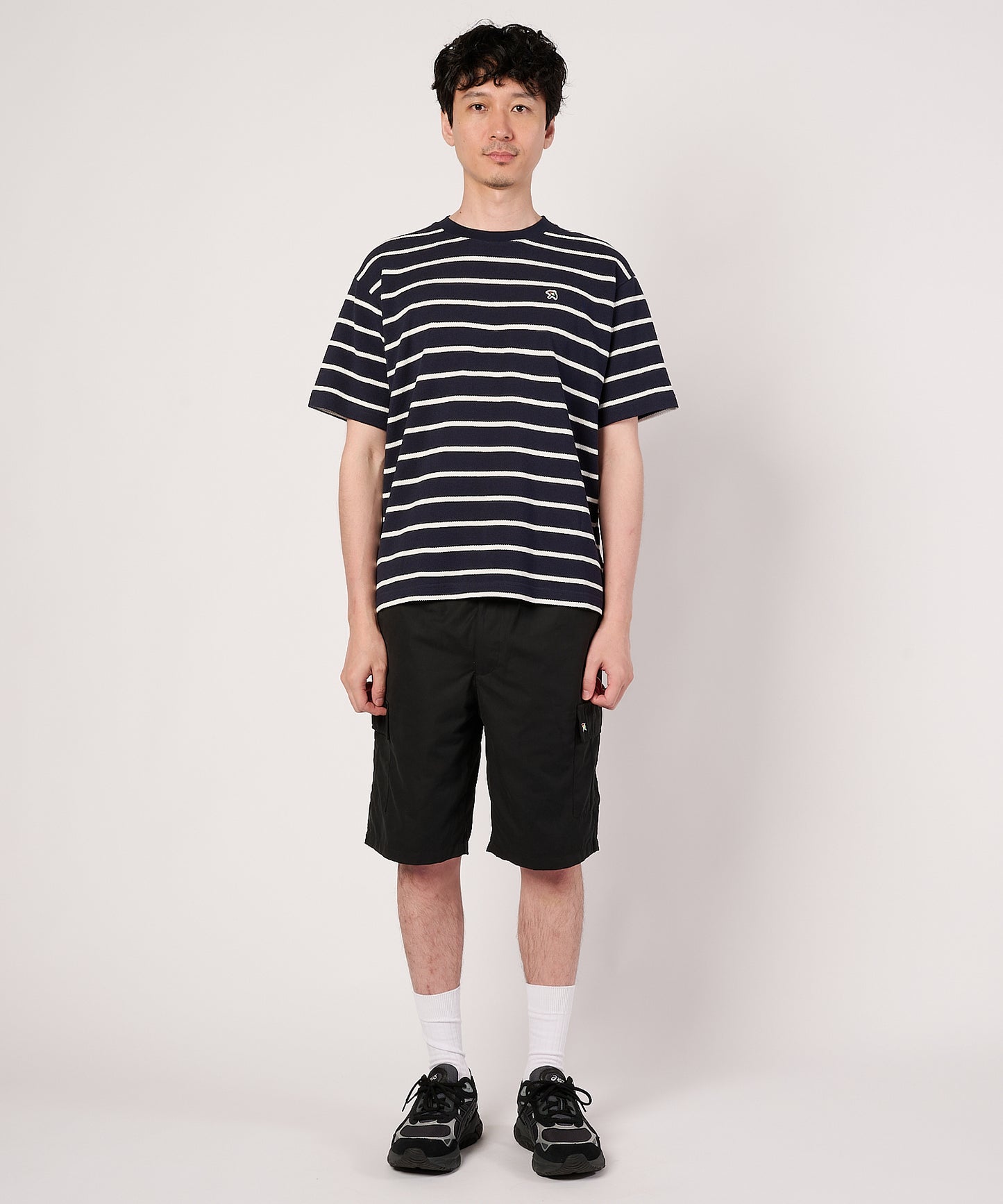 カノコボーダー　クルーネックTシャツ