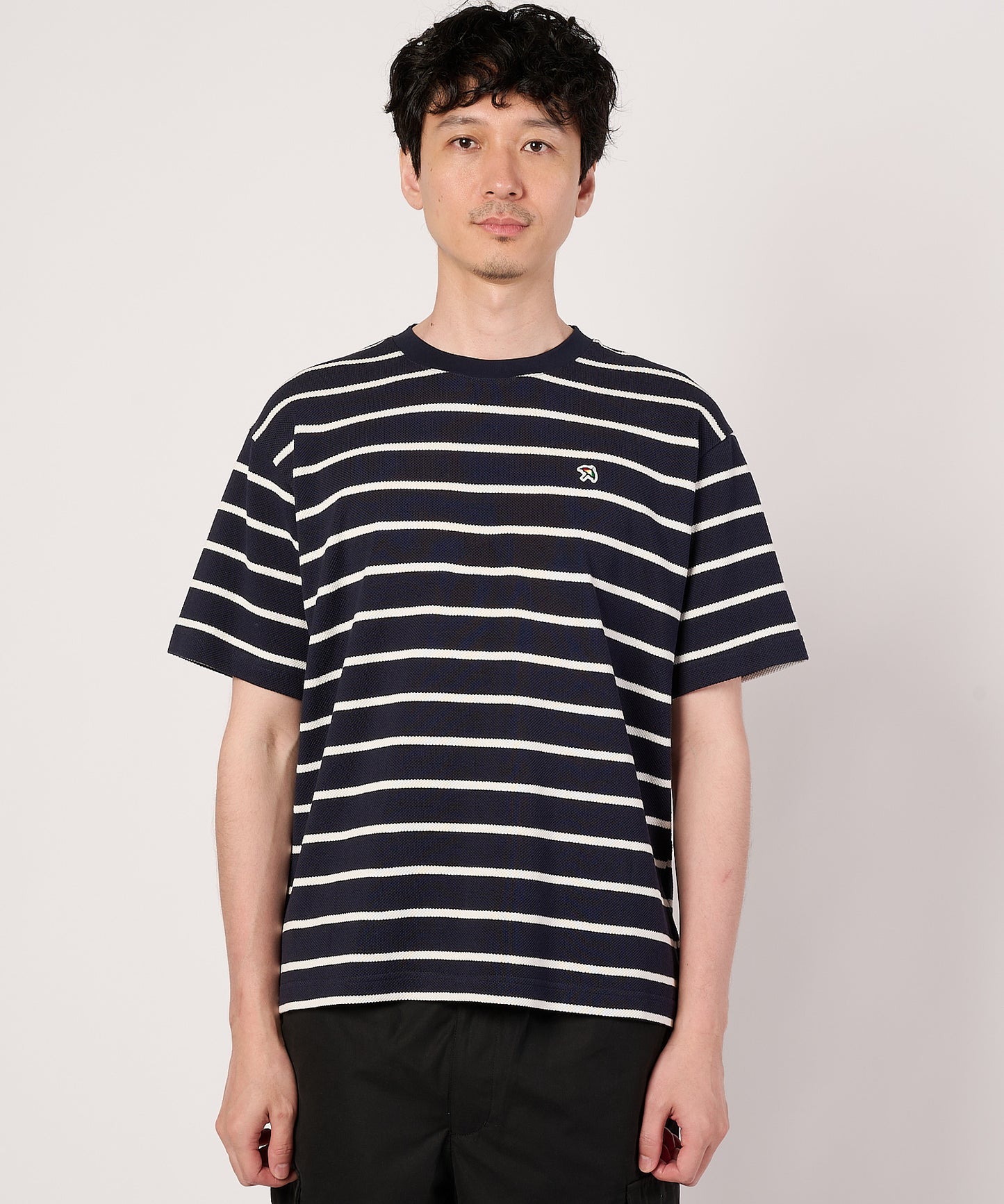 カノコボーダー　クルーネックTシャツ