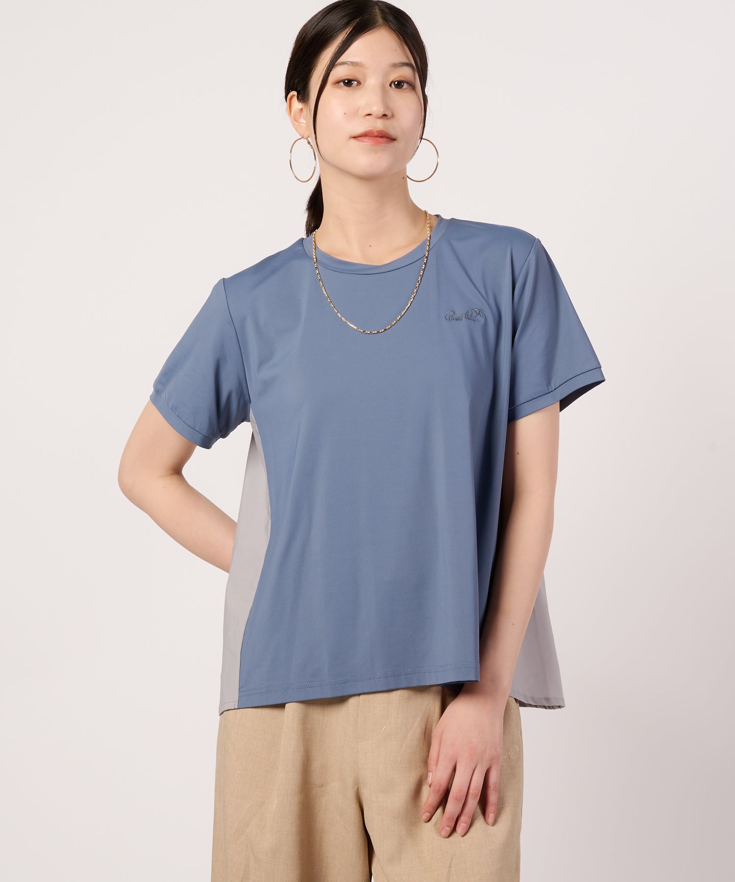 デイリー撥水ドッキングカットソー（Tシャツ/カットソー/レディース