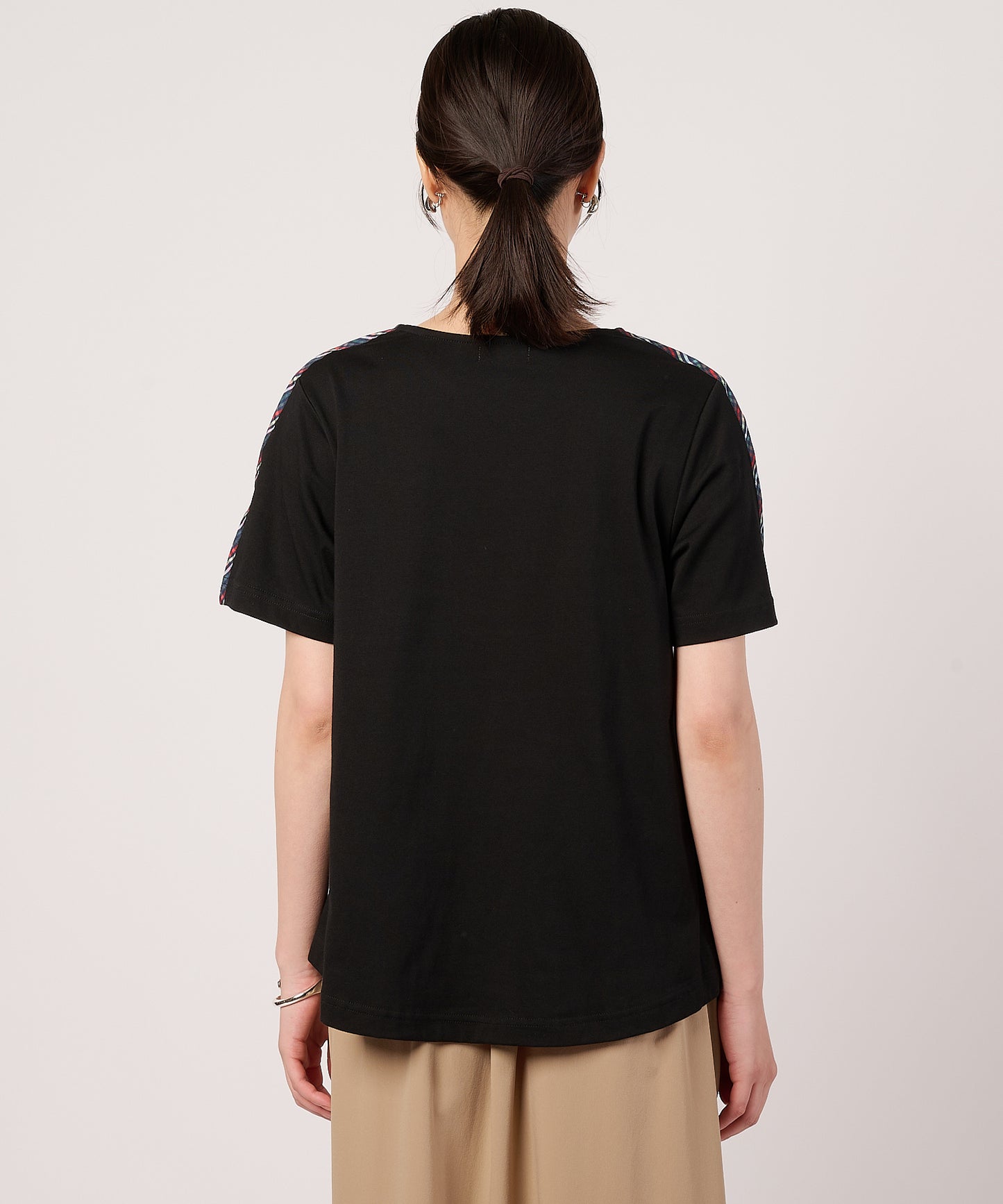 【予約】パーマーチェックテープアクセント　AラインTシャツ