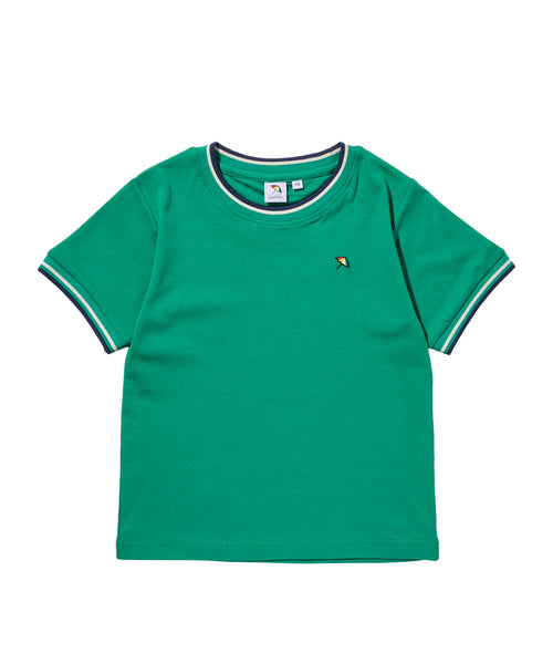 【接触冷感/UVカット】スムース　リブラインTシャツ