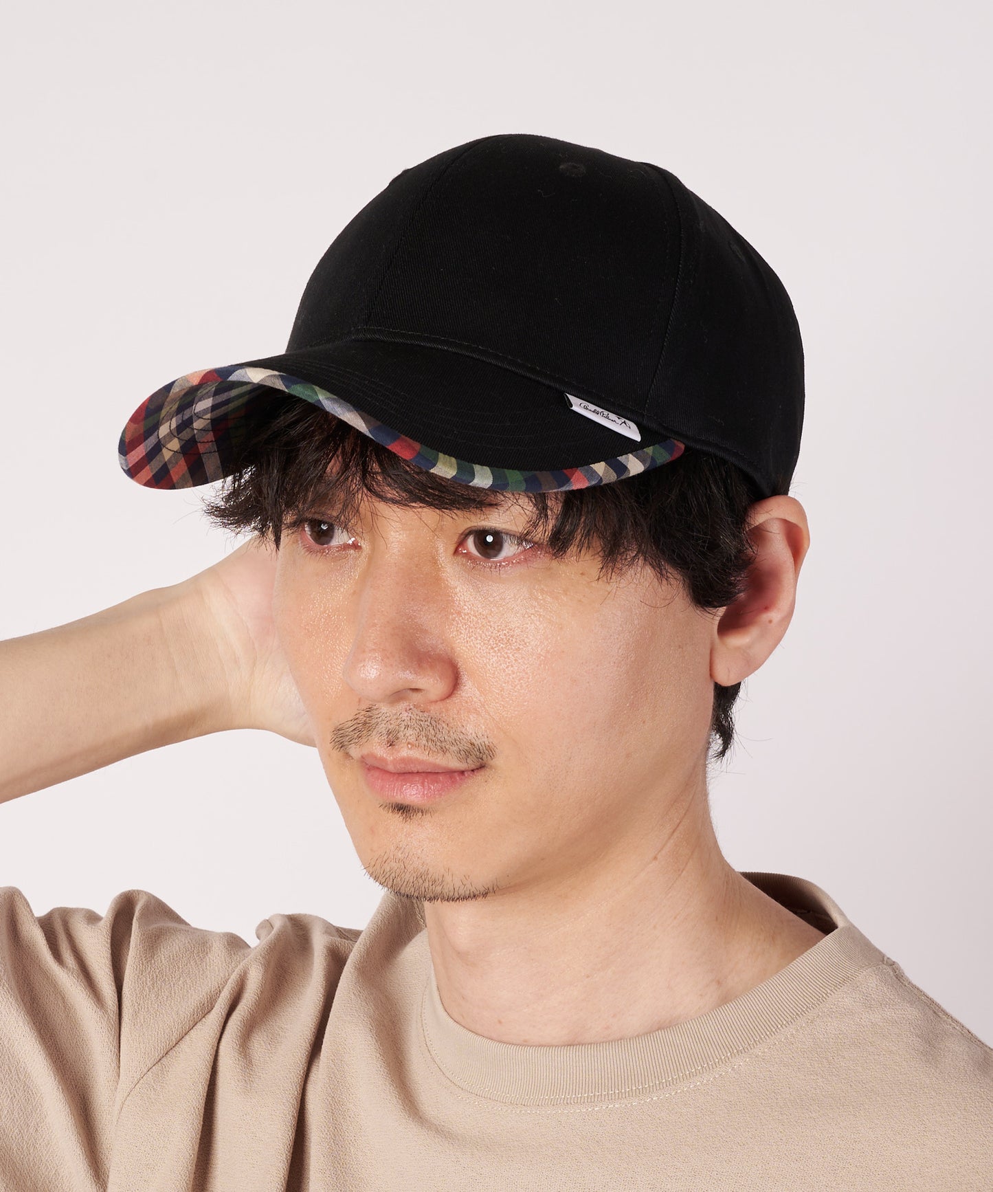 コットンツイル チェックリム シェア キャップ