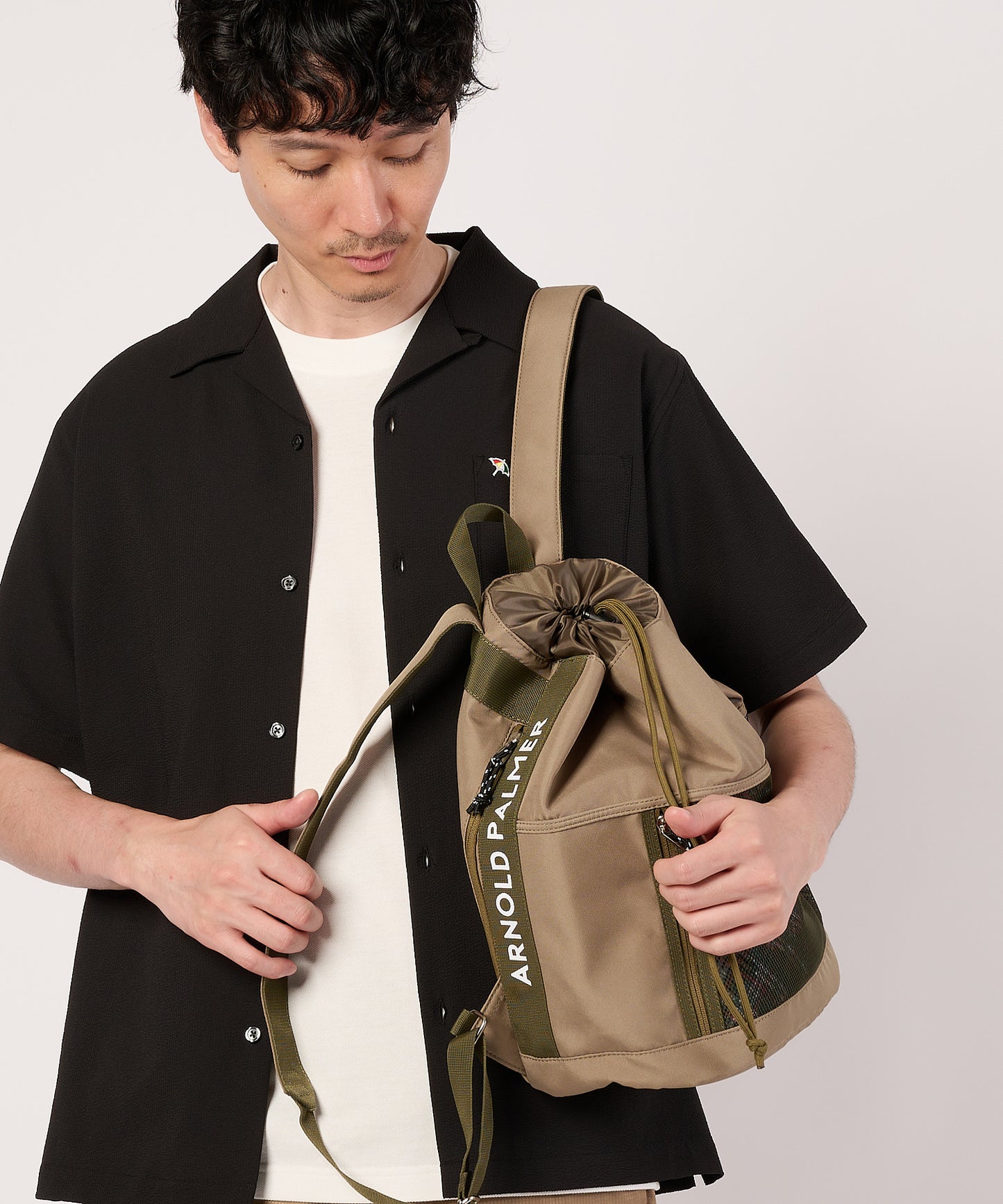 撥水×メッシュ　ナップサック