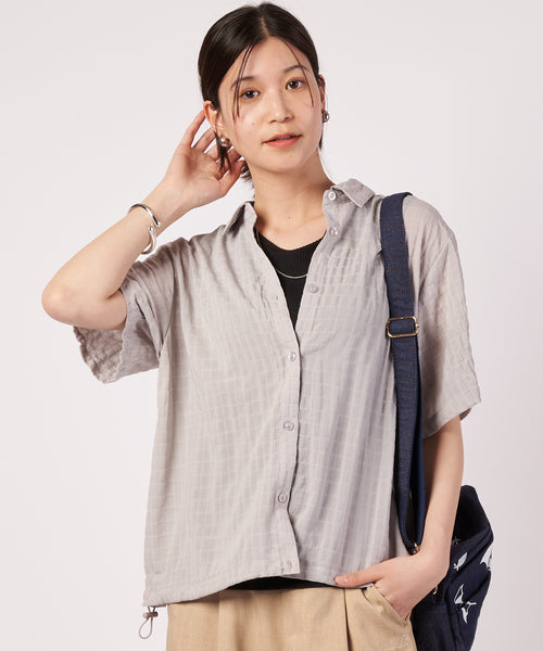 アーノルド パーマー(Arnold Palmer)クレープシフォン ドロスト シャツ ブラウス