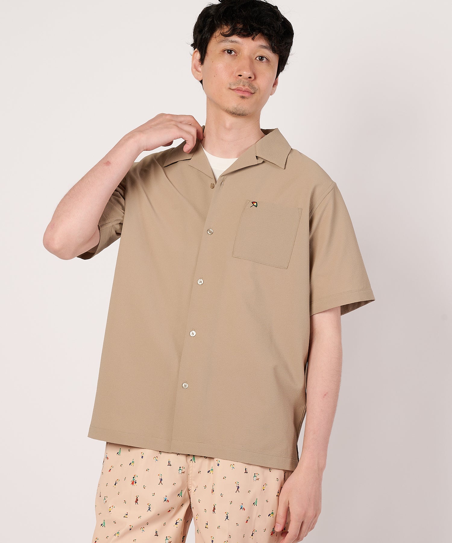 サッカーストレッチ 半袖シェアシャツ（シャツ/ブラウス/ユニセックス
