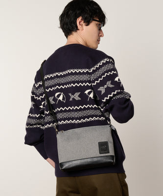 メランジ×PU　ショルダーバッグ