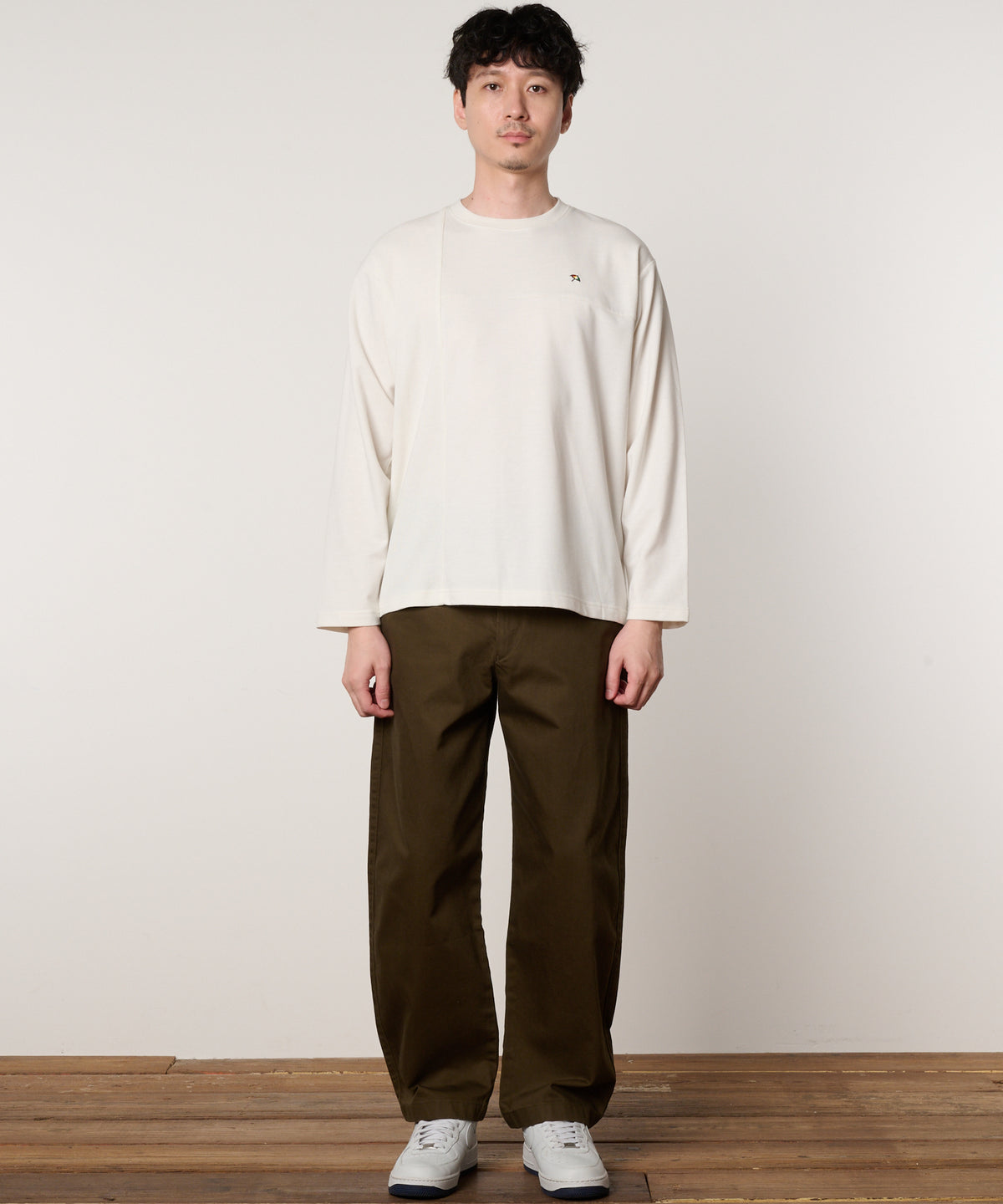 サーフニット異素材ドッキング　シェアロングTシャツ