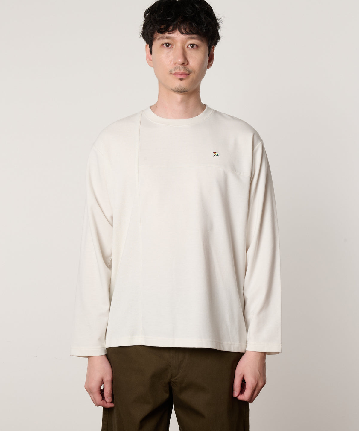 サーフニット異素材ドッキング　シェアロングTシャツ