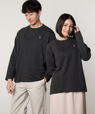 サーフニット異素材ドッキング　シェアロングTシャツ