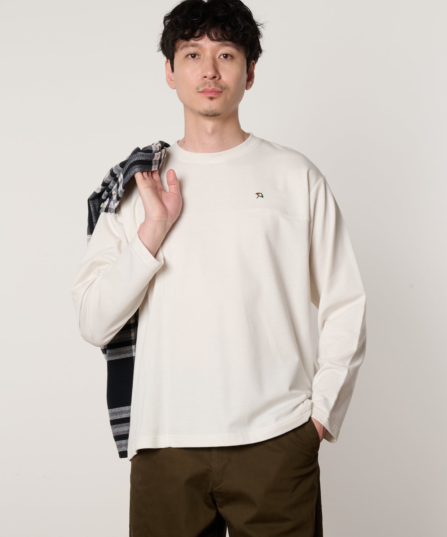 サーフニット異素材ドッキング シェアロングTシャツ（Tシャツ