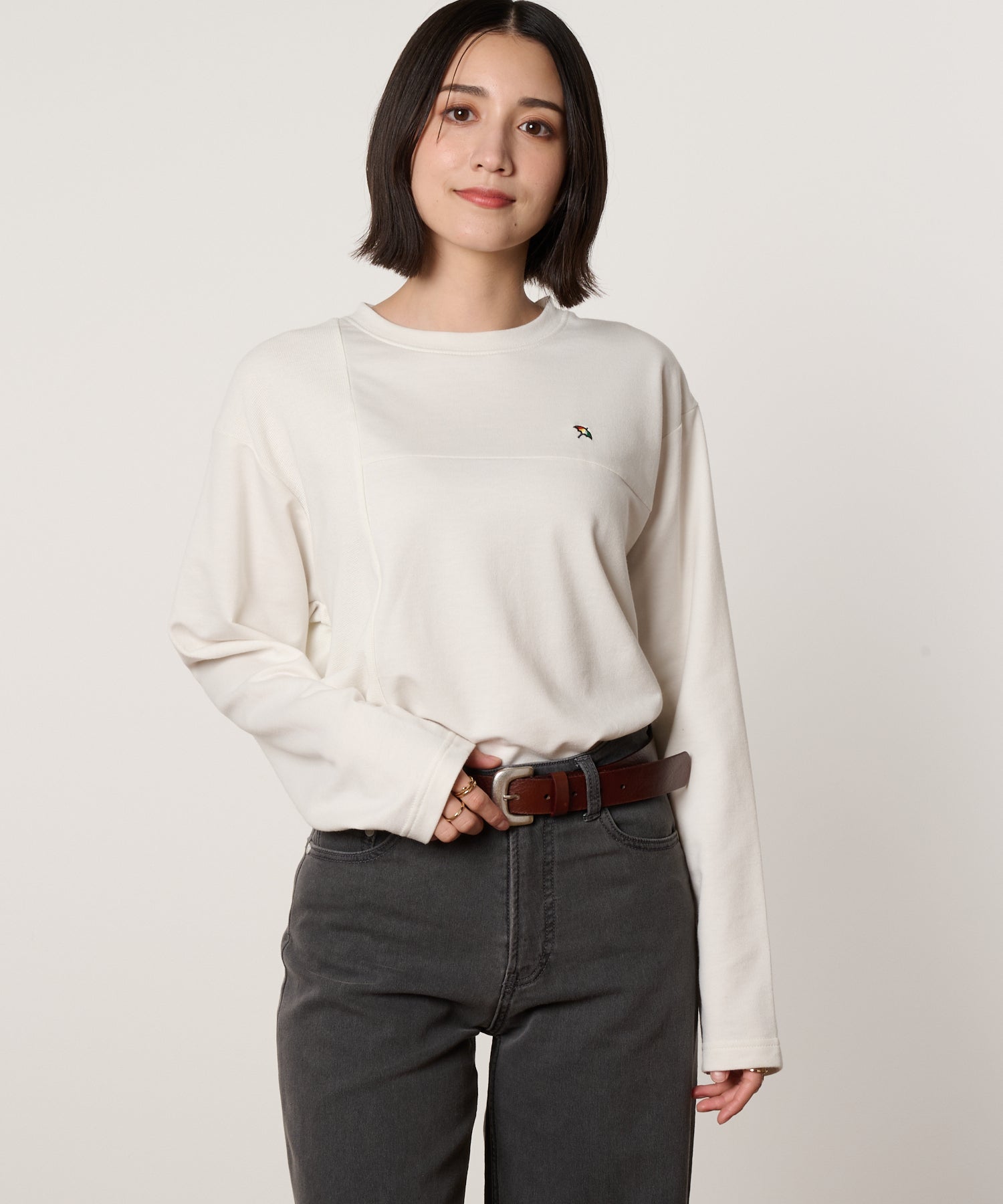 サーフニット異素材ドッキング シェアロングTシャツ（Tシャツ